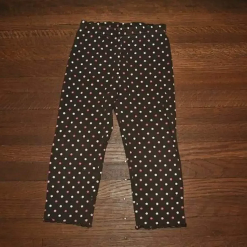 Gymboree Brown & Pink Dot Leggings Size 2T